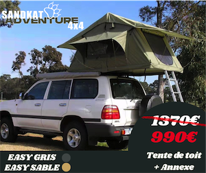 Sandkat4X4 PRIX CHOC TENTE DE TOIT EASY GREY ET ANNEXE