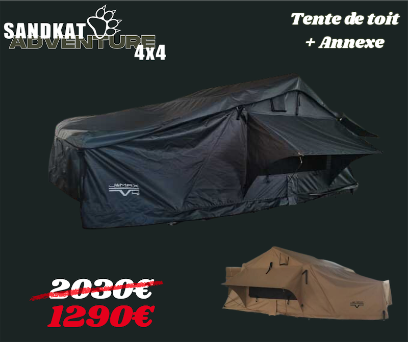 PRIX CHOC TENTE DE TOIT SUNSET GRIS, ANNEXE ET FRAIS DE PORT OFFERTS