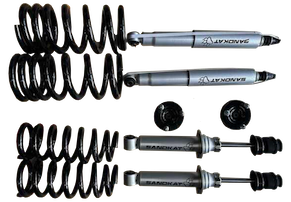 Kit Suspension Sandkat4x4 - Rehausse env. 5 cm - Mitsubishi Pajero Court Essence 2000+ - Charge +45kg/+150kg