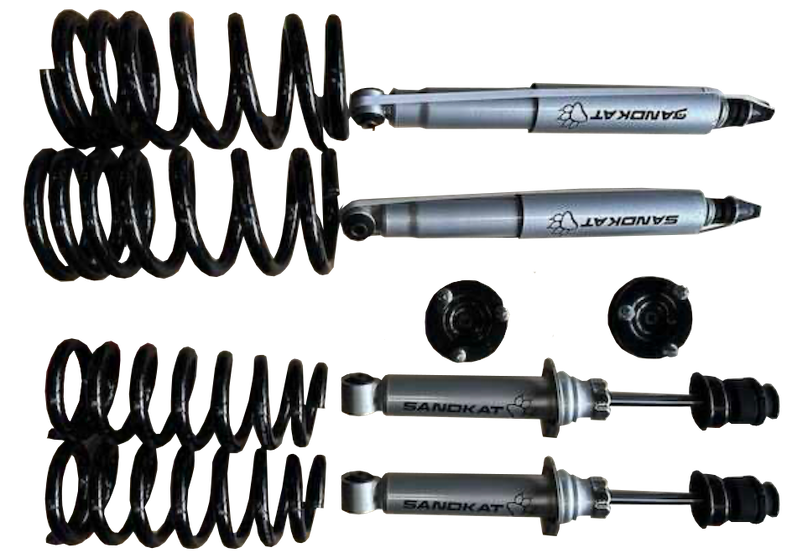 Kit Suspension Sandkat4x4 - Rehausse env. 5 cm - Mitsubishi Pajero Court Essence 2000+ - Charge +45kg/+150kg