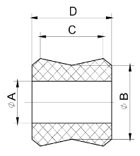 Sandkat4X4 Silentbloc pour amortisseur arrière - montage en bas - SR0020049 - Prado90/95