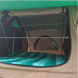 Kit tente de toit & Auvent Sandkat4x4 - Beige et Bordeau - 170x250 cm