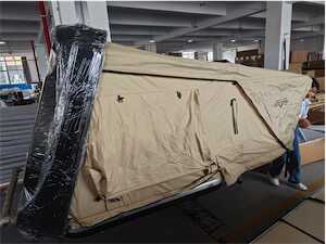 Sandkat4X4 J&Max by Sandkat4x4 - SAHARA - Tente de toit Hybride avec coque ABS couleur sable - 3/4 personnes
