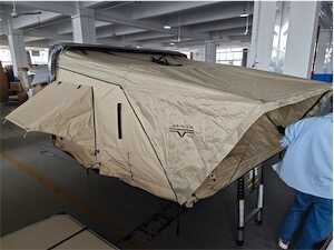 Sandkat4X4 J&Max by Sandkat4x4 - SAHARA - Tente de toit Hybride avec coque ABS couleur sable - 3/4 personnes