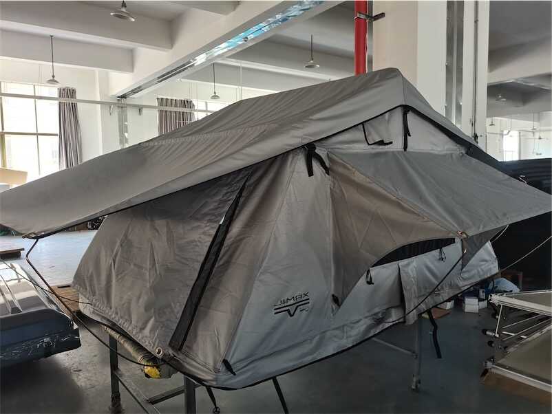 J&Max by Sandkat4x4 - EASY - Tente de toit portefeuille grise - 2 personnes