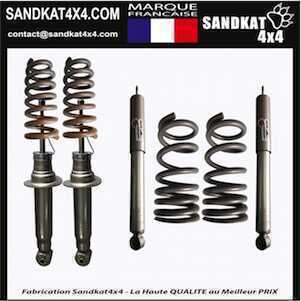 Sandkat4X4 Kit Suspension Sandkat4x4 - Rehausse env. 5 cm - Mitsubishi Pajero Long Diesel 2000+ - Charge +65kg/+150kg