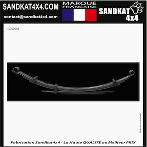 Sandkat4X4 Paquet de lames renforcé Sandkat4x4 - Rehausse +5 à 7cm - +300kg - Arrière - Ford Ranger T6/ T7 / T8 & Mazda BT50 10/2011+