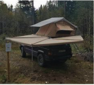Sandkat4X4 J&Max by Sandkat4x4 - Auvent 270° Autoportant Couleur Sable - Côté gauche
