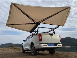 Sandkat4X4 J&Max by Sandkat4x4 - Auvent 270° Autoportant Couleur Sable - Côté gauche