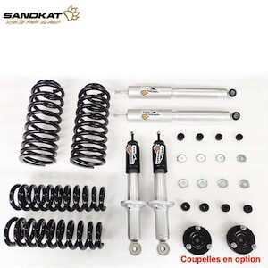 Sandkat4X4 Kit Suspension Sandkat4x4 - Rehausse env. 5 cm - Toyota Prado 90 court - Charge +85kg/+100kg